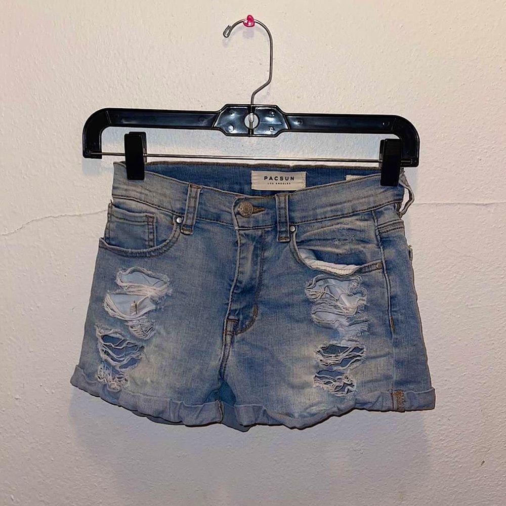 PacSun “The Shortie” Denim Blue Jean Shorts Size 23